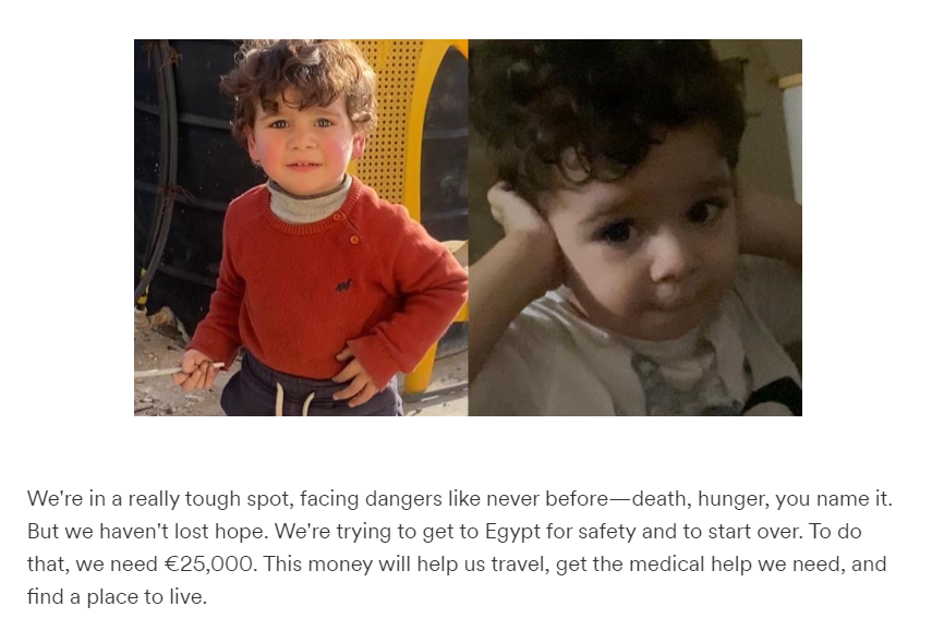 rasha has a two year old baby who has been regressing and using fewer words because of the trauma and fear hes experiencing, he cannot even comprehend what hes going through 6800 OUT OF 25K GOAL. CAN WE GET THEM TO 7000 NEXT? 🇵🇸➡️gofundme.com/f/support-rash…