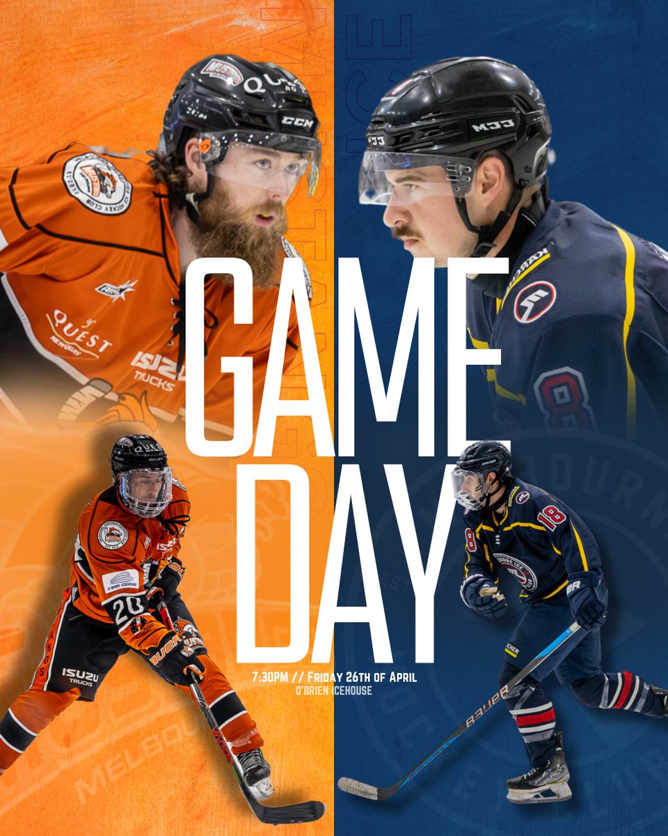 IT'S GAME DAY!! 

Tonight the Mustangs take on Melbourne Ice in the first derby of the season! 

The game has sold out, so if you didn't get a ticket, make sure you head to AIHL.TV to watch 

#MelbourneMustangs #bleedorange #believeorange #AIHL