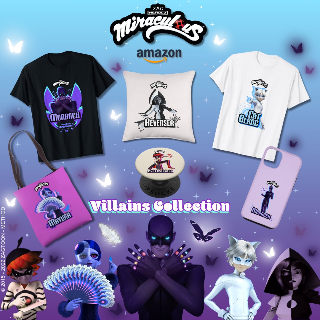 🌎Are you in touch with your dark side? 😈🦋By popular demand, our biggest, baddest villains are taking the spotlight in our Villains Collection, now available on Amazon Stores in the following regions: 🇺🇲 USA 🇫🇷 France 🇩🇪 Germany 🇮🇹 Italy 🇪🇸 Spain 🇬🇧 UK #amazonfinds #miraculous