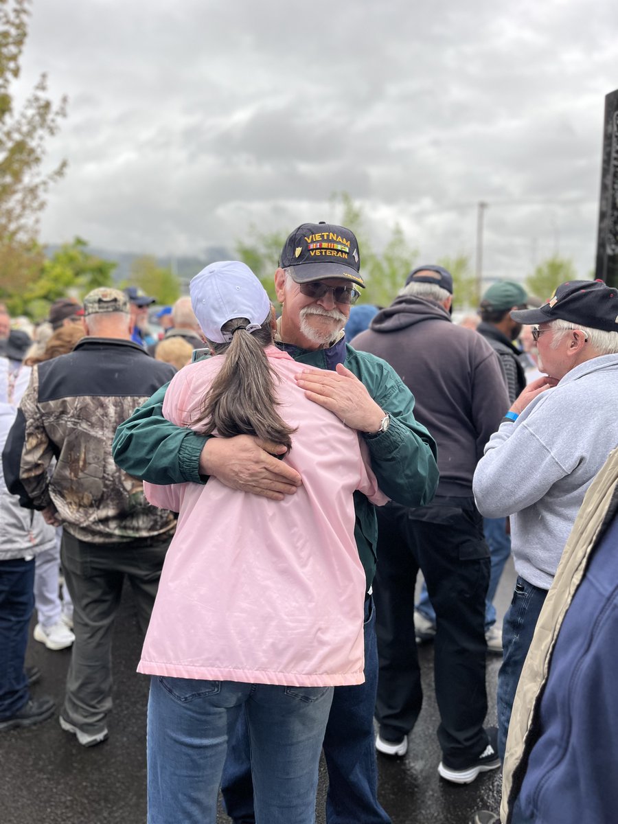 It is my honor and privilege to stand with my brother and sister veterans today and be part of this wonderful South Willamette Valley Honor Flight event, where we express our deepest gratitude for those who have served our nation. #orpol #deploymonique #honorflight