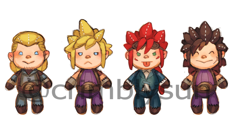 FFVII key chains in the making... Roche and pals!