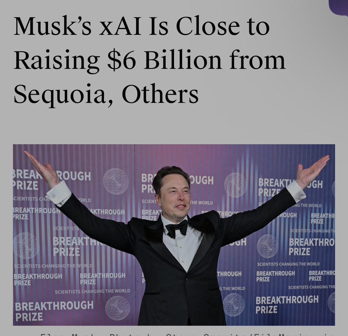 NEWS: xAI is about to raise $6 billion at a $18 billion valuation. 👀