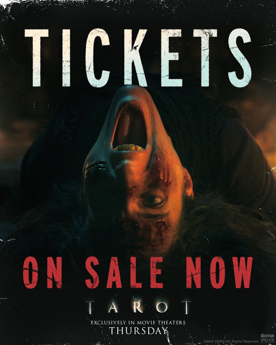 it’s scary how much you’ll love @TarotMovie – exclusively in theaters thursday. get tickets now. tarotmovie.com