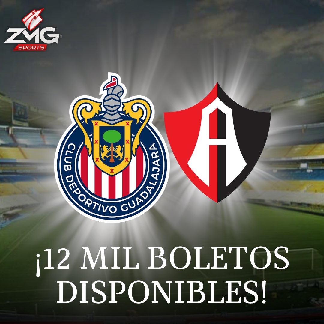 Según información del Estadio Jalisco, quedan 12 mil accesos disponibles para el Clásico Tapatío del próximo sábado 27 de abril.  #clasicotapatio #ligamx #futbol #futbolmexicano #atlas #atlasfc #rojinegros #chivas #chivasdeguadalajara #chivahermanos