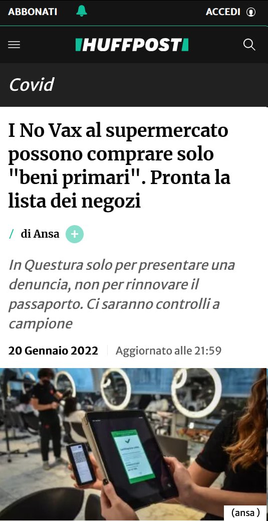 Quei bastardi con il costo del gas e dell'elettricità alle stelle ,perdevano tempo a decidere quali prodotti uno poteva comprare al supermercato...il karma faccia il suo corso #speranza #draghi #greenpass #25aprile2024