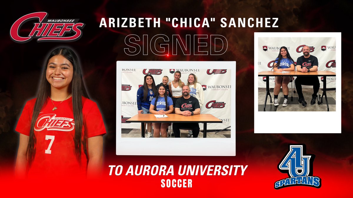 WaubonseeChiefs's tweet photo. #SIGNED Congratulations to women's soccer Chica Sanchez on signing with @AU_Spartans! Good luck, Chica 👐⚽️ #OnceAChiefAlwaysAChief #AuroraUniversitySoccer #AUSpartans @brad_schlemmer https://t.co/sTosawIZEV