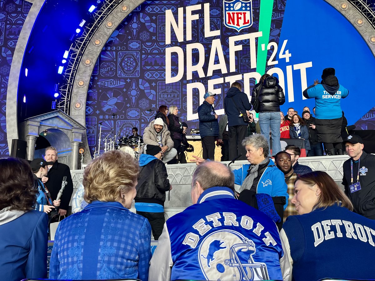 Got a peek behind the scenes of the NFL Draft! It’s going to be a great weekend here in Detroit!