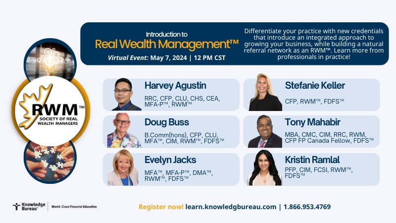 Join members of the Society of RWM™ on May 7 at Noon CT for a frank discussion and open forum online, about the need for tax literacy and a multi-stakeholder approach to intergenerational wealth management that pushes back on the fear factor. learn.knowledgebureau.com/courses/orient…