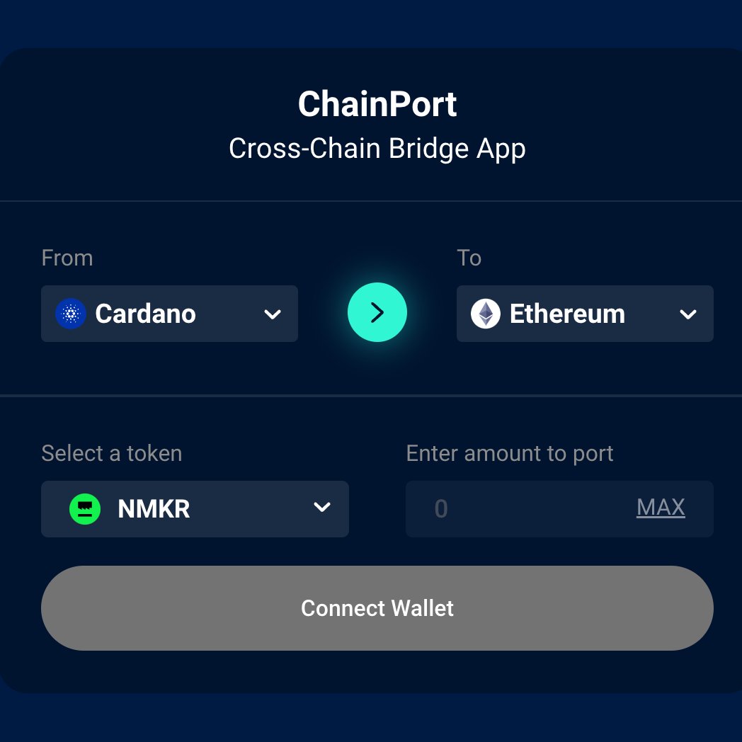 @nmkr_io 4/ Bridge securely with ChainPort ⤵️