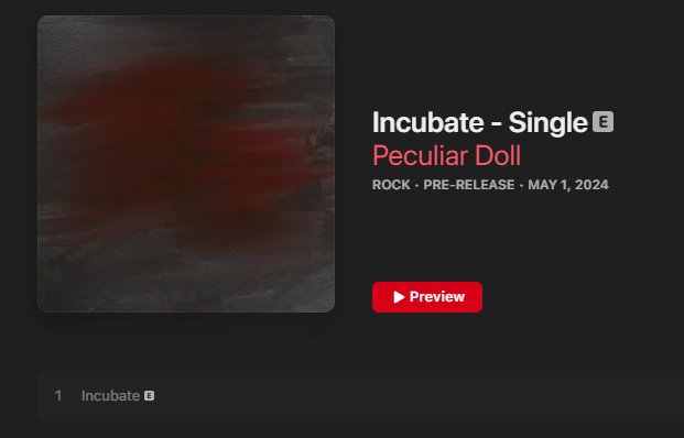 Incubate pre-release page is now live on Apple Music! 😯 music.apple.com/us/album/incub…