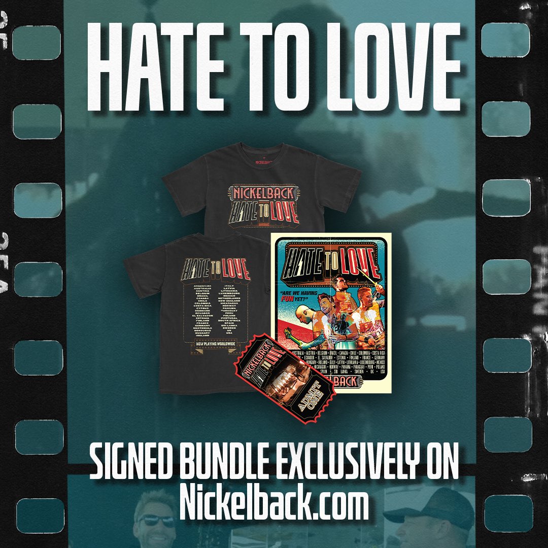 For those of you who just can’t get enough of 'Hate To Love,' we have the ultimate souvenir 🎟️ nickelback.com/collections/ha…