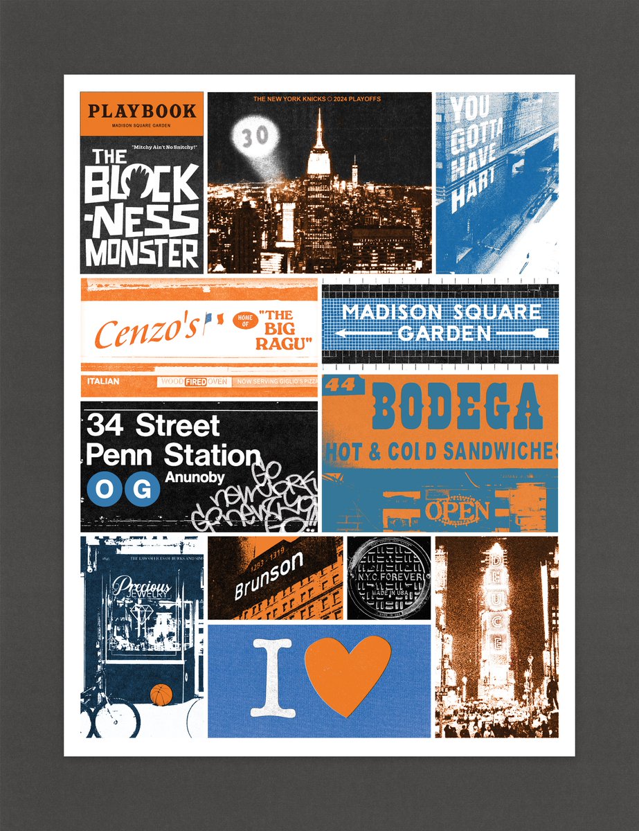 POSTER DROP! If you're a #Knicks fan or have one in your life, drop a 🧡 &amp; share this with them!

New York Knicks LOCKED IN unofficial 2024 Playoffs fan poster, available now in an edition of 100 at samsmyth.bigcartel.com

#NewYorkKnicks #NYKnicks #NBAPlayoffs