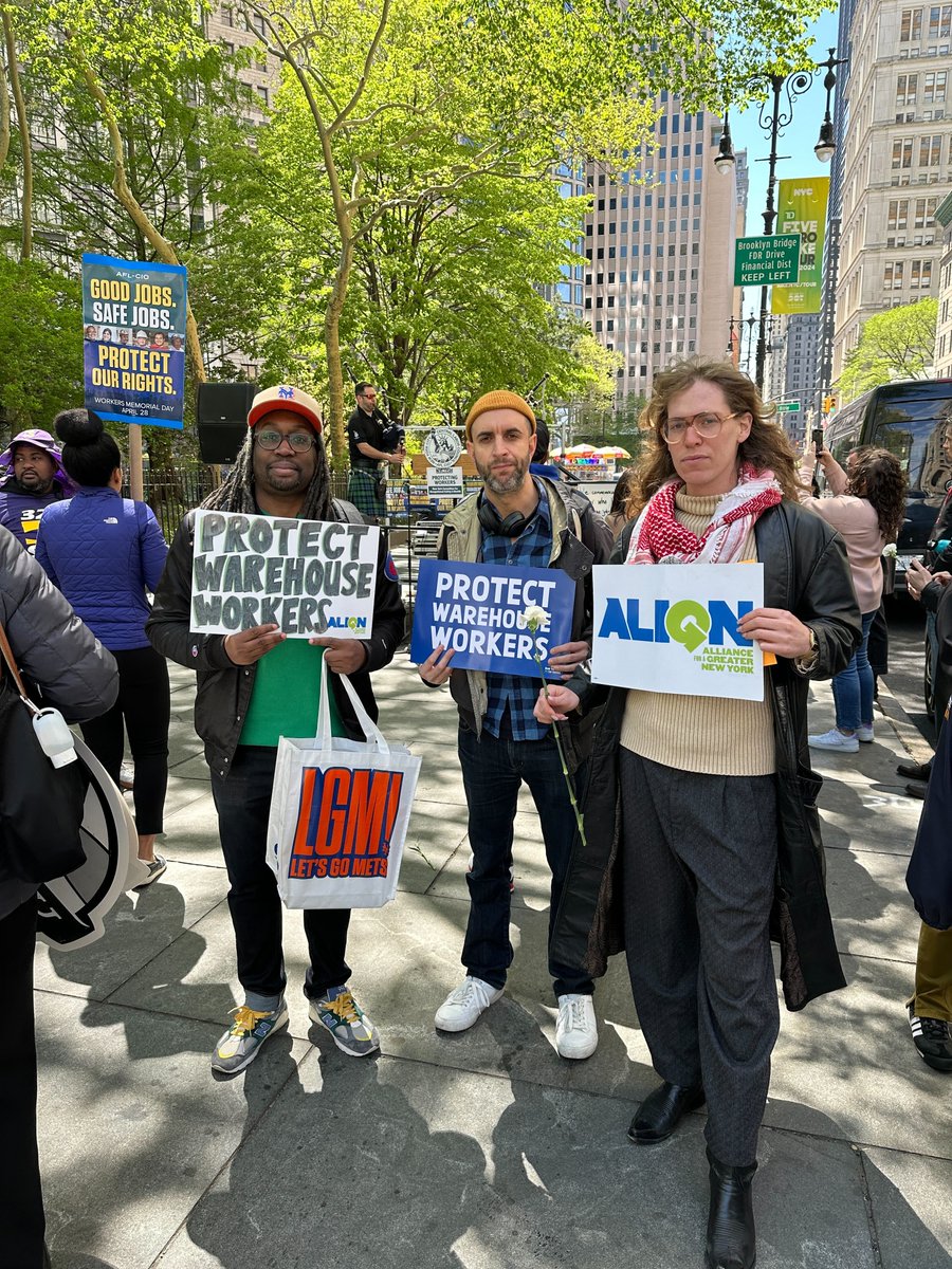 On Workers' Memorial Day, we honor those who were injured, disabled, or killed on the job. We also recommit to our fight for worker health & safety. This year, we're fighting to #ProtectWarehouseWorkers with the Warehouse Worker Injury Reduction Act. @NYCOSH @CentralLaborNYC