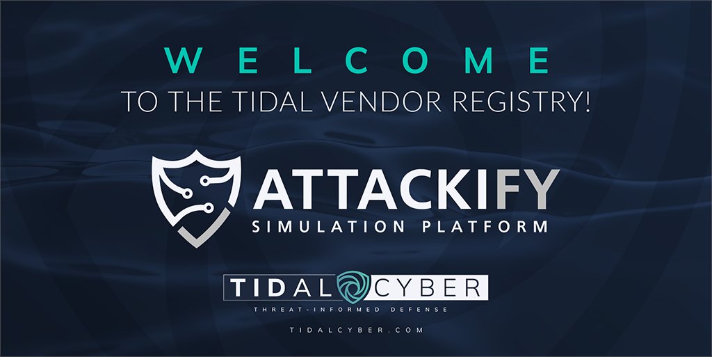 We've added @scapecom ATTACKIFY Threat Simulation to our Vendor Registry!

Testing is a key aspect of #ThreatInformedDefense to validate assumptions in the face of a particular threat. ATTACKIFY mappings for @MITREattack are also now available. Learn more: tidalcyber.com