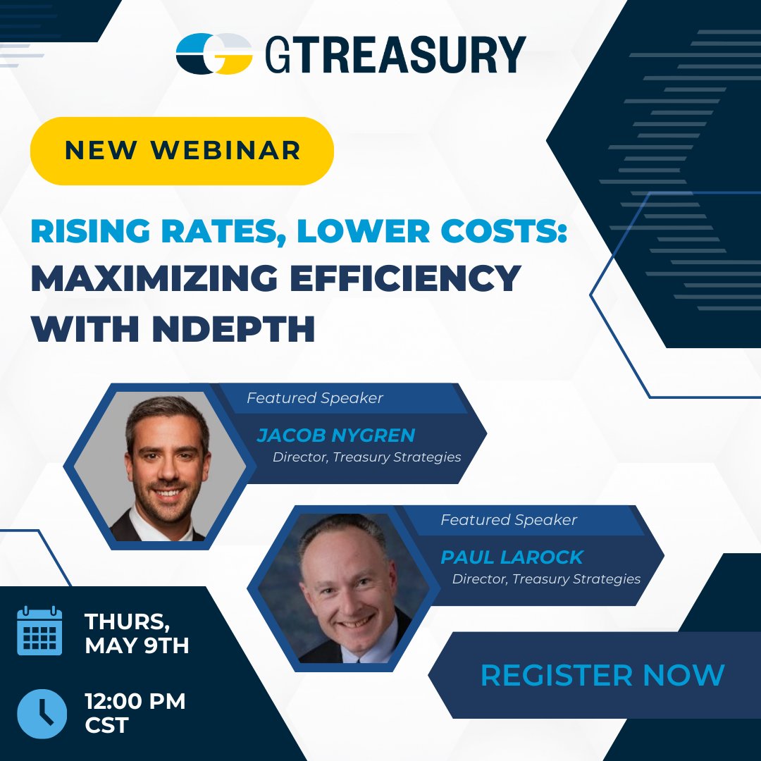 High rates are driving change for treasurers in balance &amp; bank fee management, increasing the need for bank fee analysis. Join us on May 9 for “Rising Rates, Lower Costs: Maximizing Efficiency with NDepth” to learn how BFA tools can support your business: bit.ly/3QnVZp5