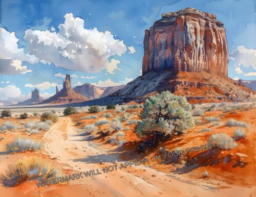 Merrick Butte Monument Valley Arizona American West Giclée Art Print 8.5x11 #MonumentValley #MerrickButte #Arizona #Art #Print 
ebay.com/itm/3153191254…