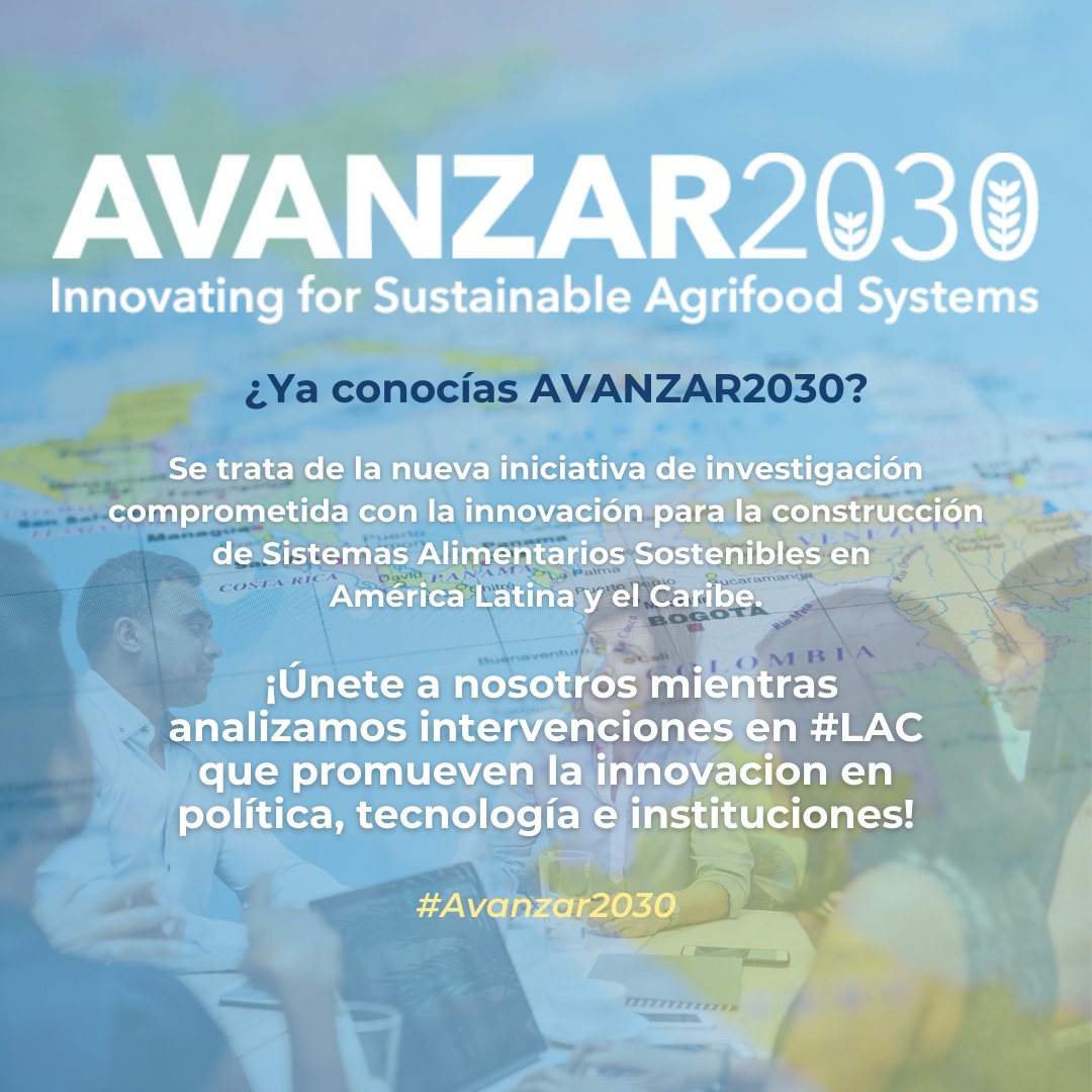 Descubre #AVANZAR2030, nuestra iniciativa de investigación dedicada a dar forma a sistemas agroalimentarios sostenibles en América Latina y el Caribe. Obtén más información en la página web de Avanzar2030: rb.gy/6iwvc5 @CGIAR