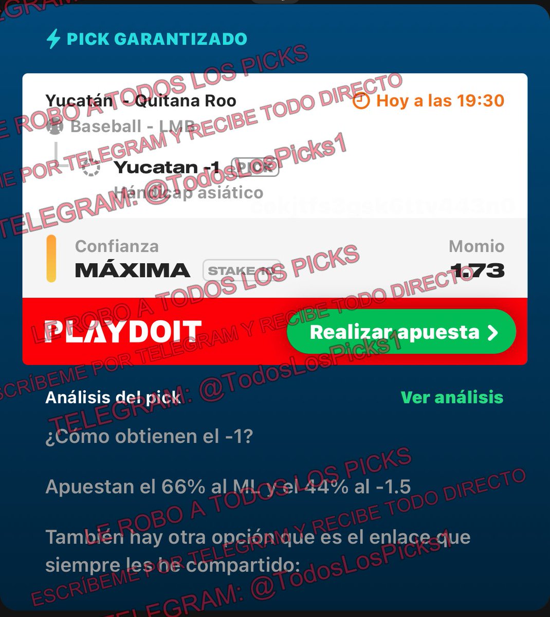 GALLITO VIP
GARANTIZADO 

¡TODOS SUS PICKS PREMIUM GRATIS AQUÍ! 👇
t.me/TodosLosPickss