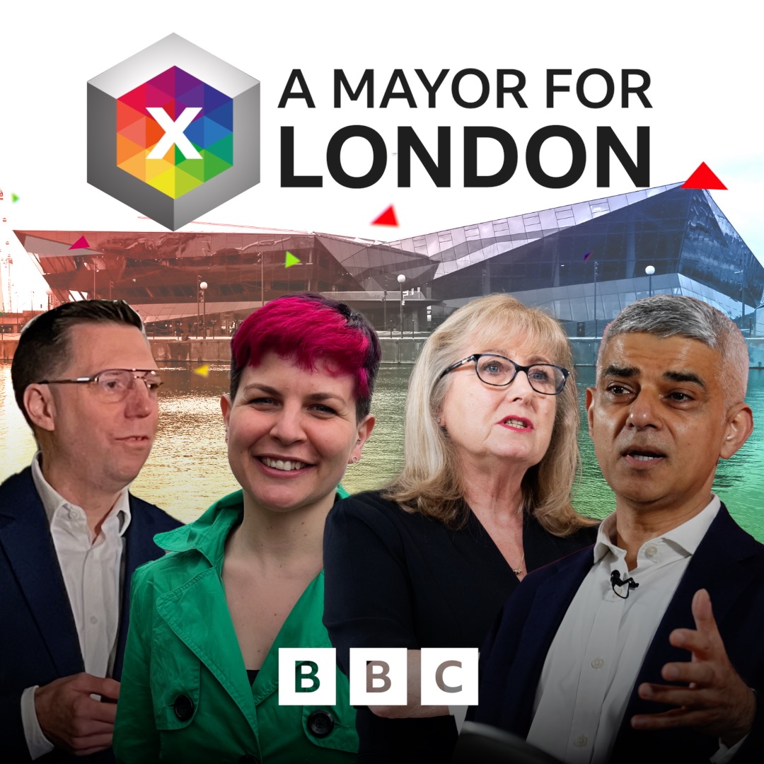 Welcome to our live coverage of ‘A Mayor for London’ – an hour-long debate with the four main candidates in the London mayoral election: 
🟠 <a href="/robblackie/">Rob Blackie 🔶</a> 
🟢 <a href="/ZoeGarbett/">Zoë Garbett</a> 
🔵<a href="/Councillorsuzie/">Susan Hall AM</a> 
🔴@sadiqkhan

Follow the debate live: bbc.in/3UJi58l

#BBCLondon
