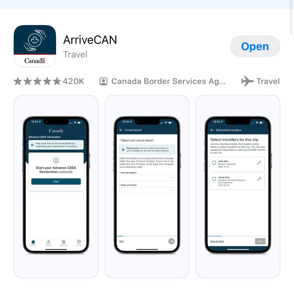 DavidBobbitt's tweet photo. Are you an American coming to #AATS24? Download the Arrive Canada app, upload your passport, and you should be able to use the green Express lanes. Just took me 9 seconds. Safe travels! https://t.co/kD5RLeyDiu