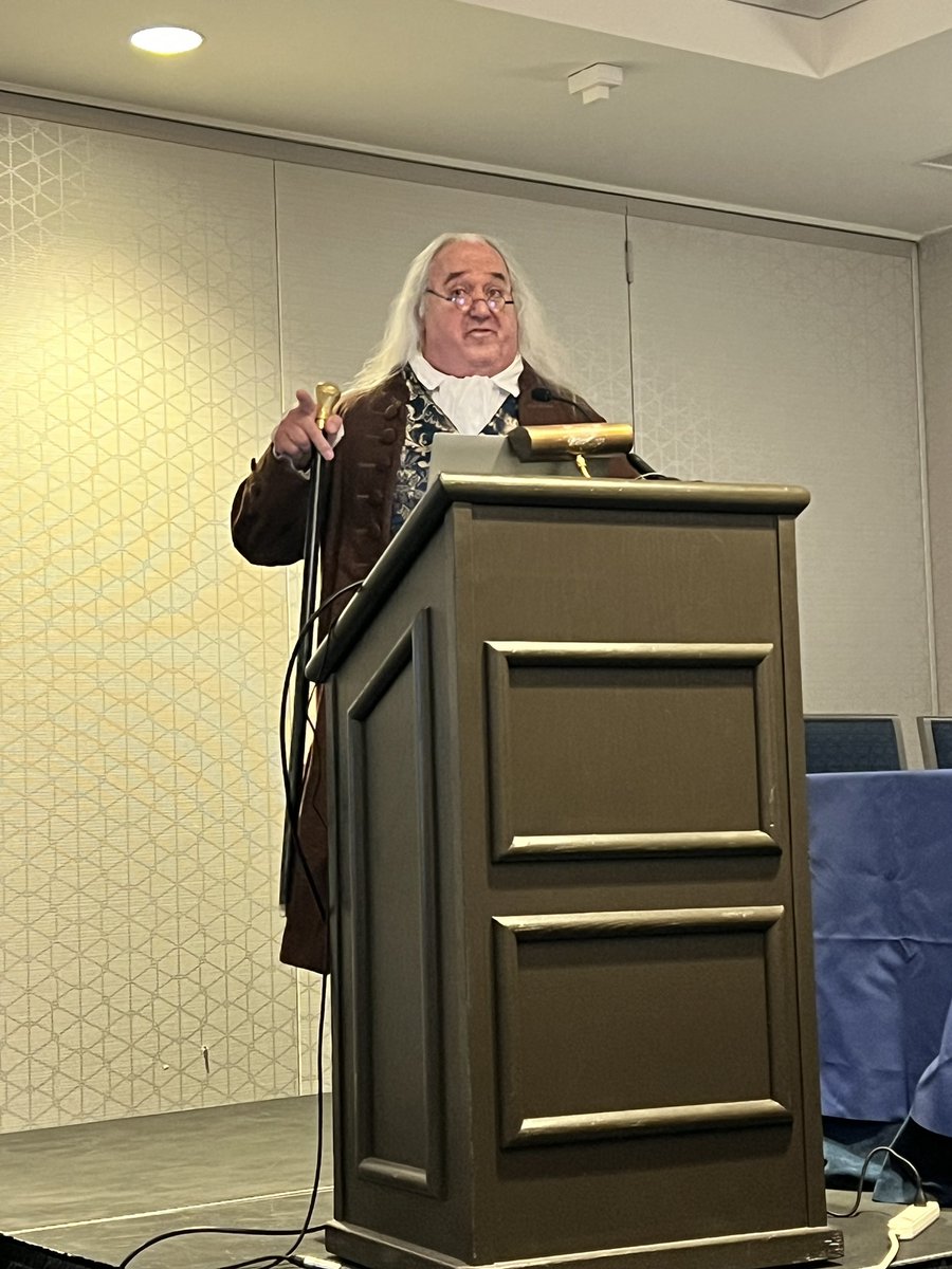 Benjamin Franklin welcomed us @ICSUSS 2024 Annual 85th Update Surgical meeting in Philly.