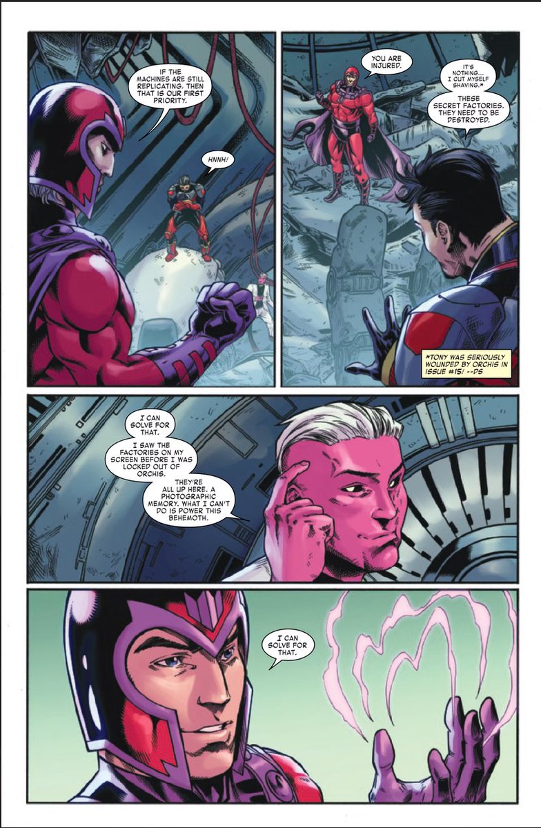 Magneto saying 'I don't know her'. Truly our diva The Invincicle Iron Man #18, preview #XSpoilers #XMen