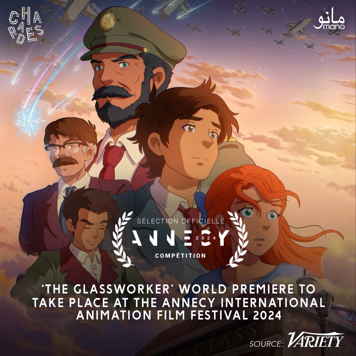 ‘The Glassworker’ World Premiere to take place at @annecyfestival, the world’s oldest and most prestigious animation festival. variety.com/2024/film/glob…