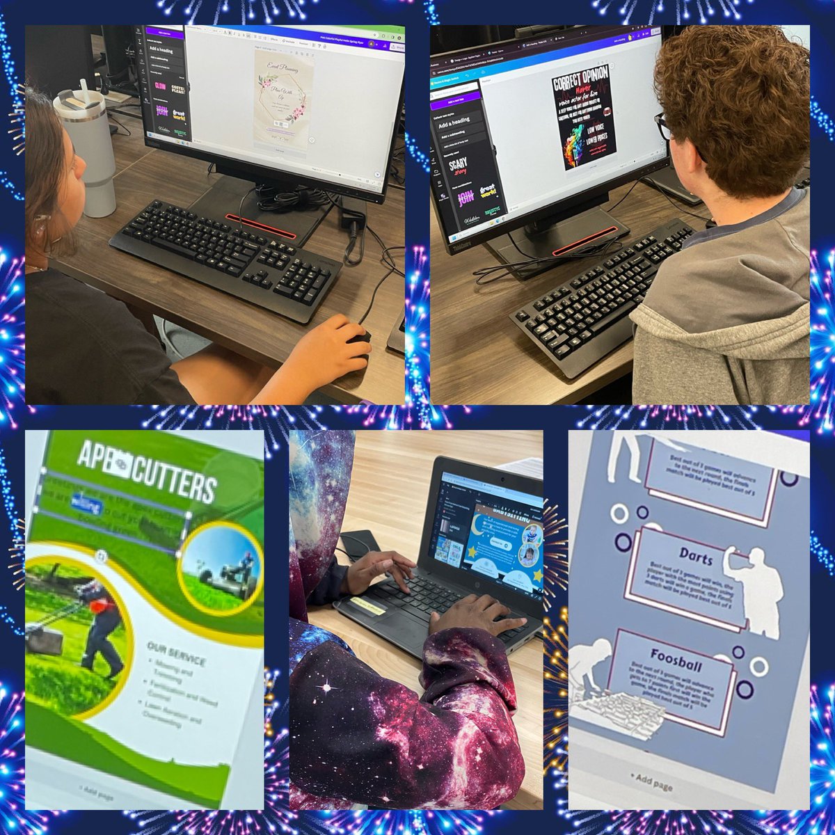 Update! 📰 Student businesses are really taking shape 🤩 with @CanvaEdu flyers! I can’t wait to hear these pitches in our Shark Tank! 🦈 Such a cool project with @DrewWFulkerson!#bgisdbrightspots #kydlc