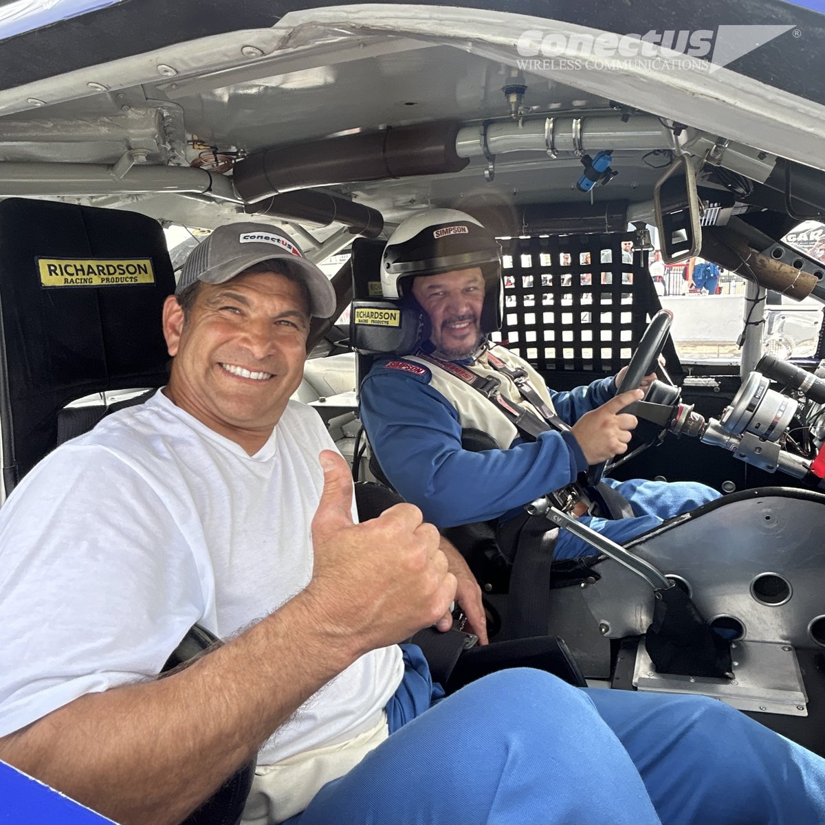 One of the best parts about going to a corporate event at Team Texas Racing School is riding in or driving the ConectUS Stockcar with NASCAR driver David Starr. David is an owner and instructor at the racing school, and the ConectUS Car is always front and center.