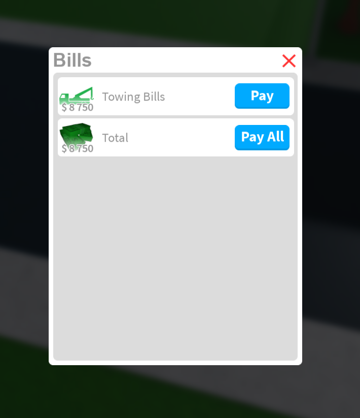 fun fact: you can only rack up around $9,000 worth of towing bills in Bloxburg!