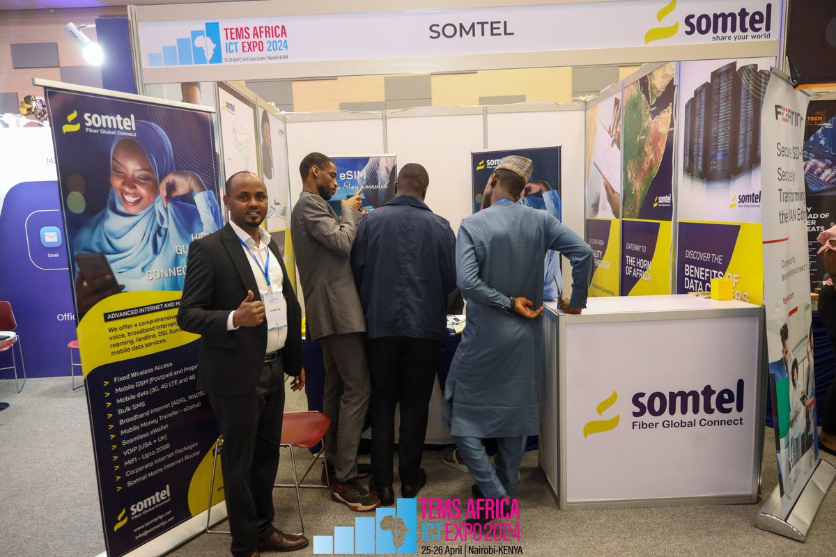 Showcasing our tech expertise at #TERMSAFRICAICTEXPO2024! 
Proud to have Somtel's IT experts leading the way in innovation.

#TechExpo #InnovationLeaders'