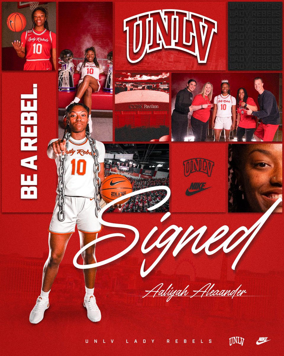 𝑺𝒊𝒈𝒏𝒆𝒅 𝒂𝒏𝒅 𝒉𝒆𝒂𝒅𝒊𝒏𝒈 𝒕𝒐 𝑽𝒆𝒈𝒂𝒔! ✍️🎰 Welcome Aaliyah Alexander to the Lady Rebs‼️🤩 🗒: tinyurl.com/4bv4dk4s