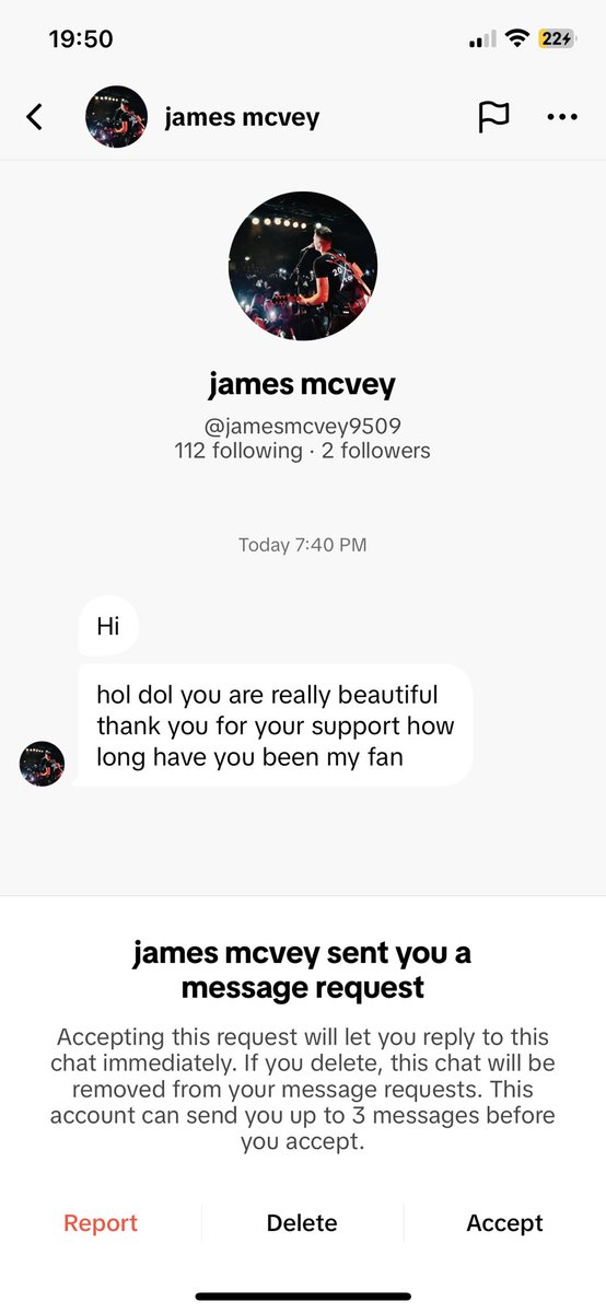 Omg @TheVampsJames messaged me on TikTok 😂😭💀