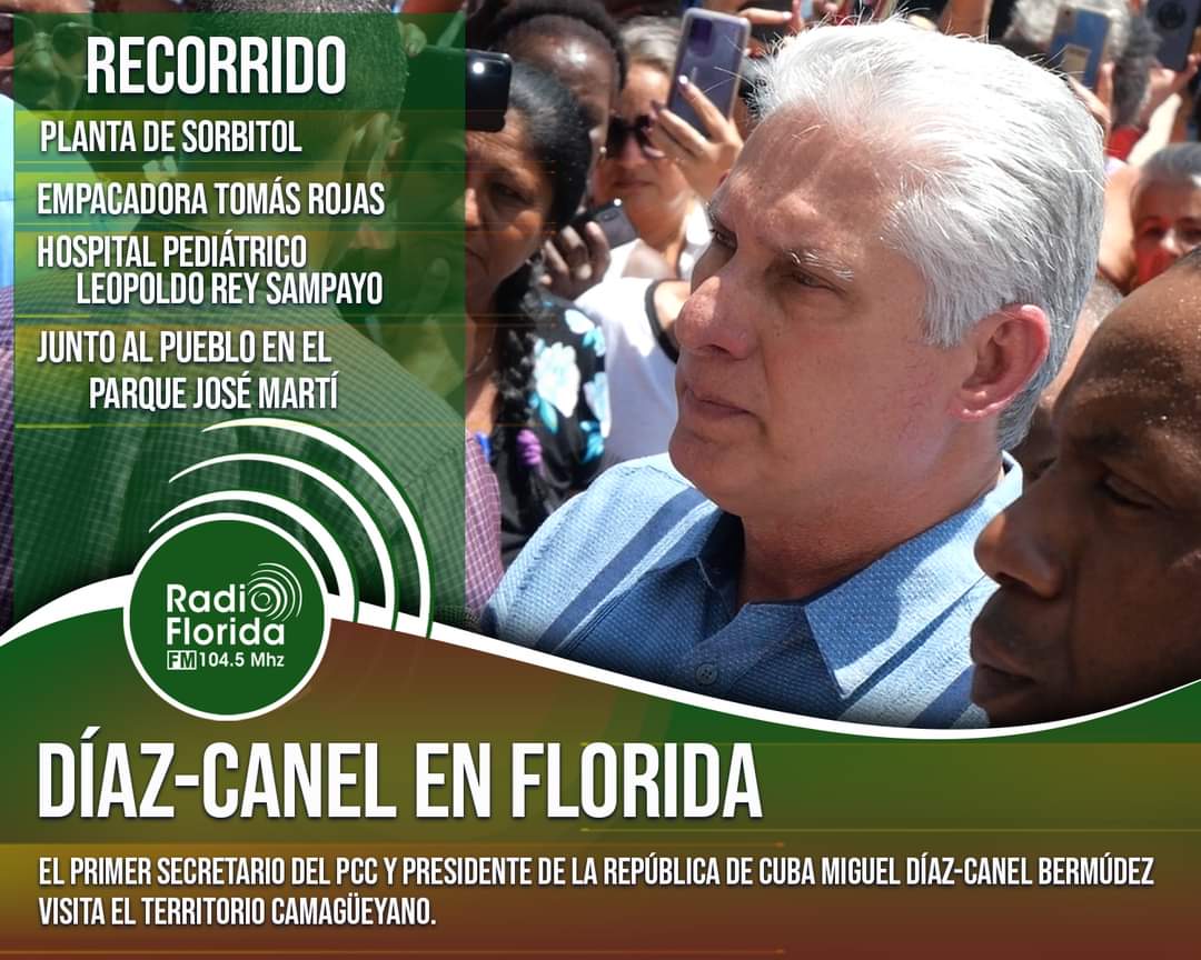 El mandatario cubano @DiazCanelB recorrió en #Florida #Camagüey #Cuba varios sitios de interés económicos y sociales del territorio. #YosigoAMiPresidente #PorCubaJuntosCreamos