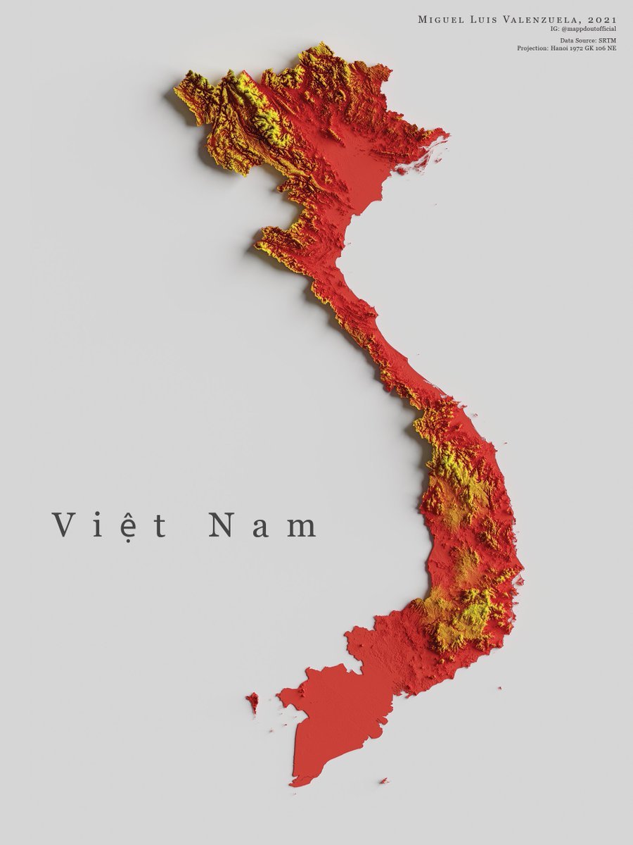 Topography of Vietnam 🇻🇳