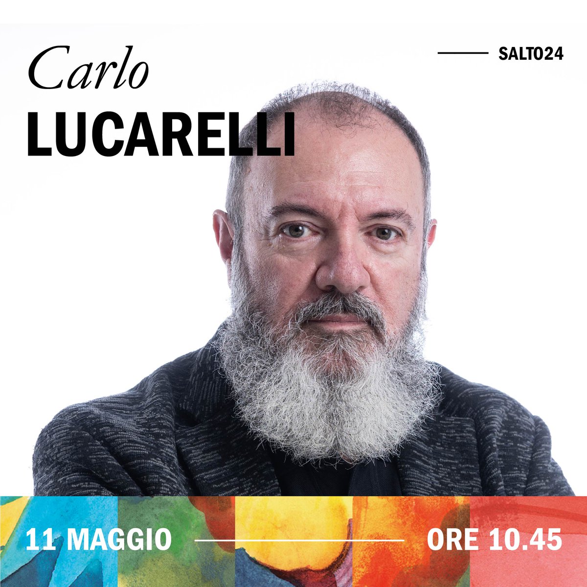 Carlo Lucarelli sarà al #SalTo24 insieme a @marcomaisano per un incontro realizzato in collaborazione con One Podcast. L'appuntamento è alle ore 10.45 dell'11 maggio, in Sala Azzurra.