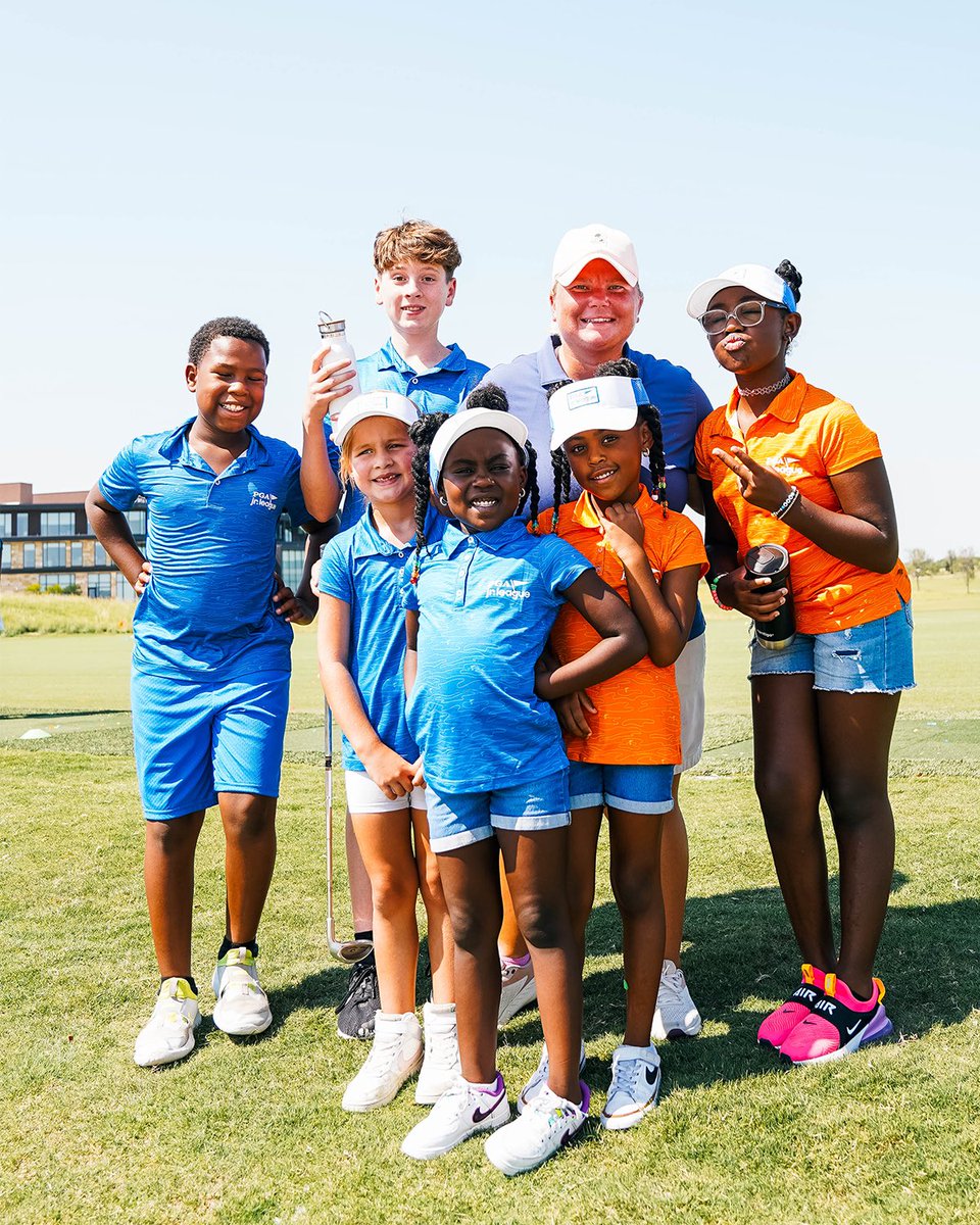 On the course, we’re teammates. Off the course, we’re family.❤️ #PGAJrLeague brings together communities through the game of golf.⛳️ ➡️Find a @PGAJrLeague near you: pgajrleague.com/junior-league-…
