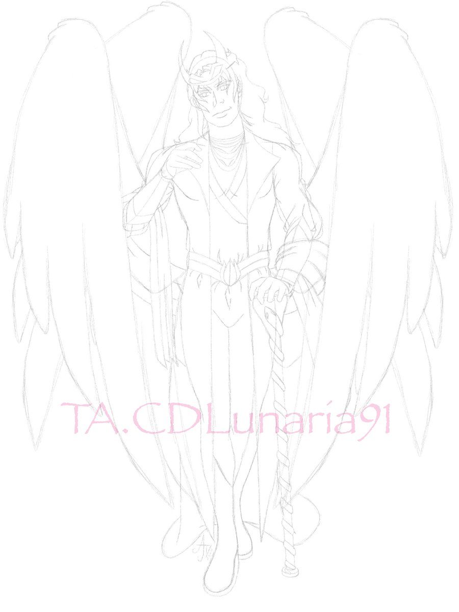 Did Hazbin Hotel just inspire me to draw my own take of all the Lords of Hell & Heaven, but if they were in my TCfF book series?
Yes. Yes it did lol.
1st up is Lucifer, King of Infernos. He was both fun & a struggle to design.
1/