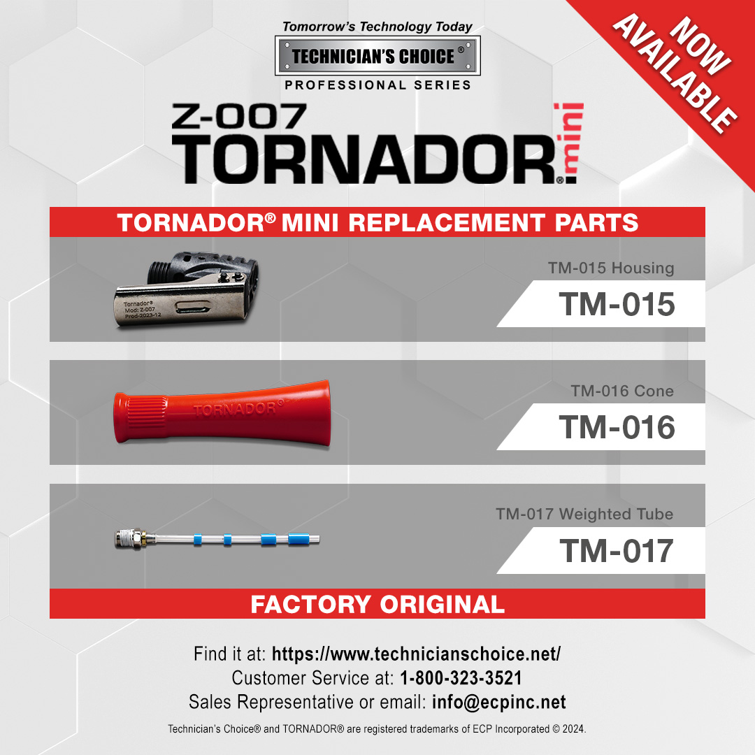 Factory Original Replacement Parts for the Tornador® MINI are now available. To order speak with a Customer Service Representative at: 1-800-323-3521 #tecchoice #tornador #detailing #mobiledetailing #carwash #carwashaccessories #carcare #detailersofinstagram