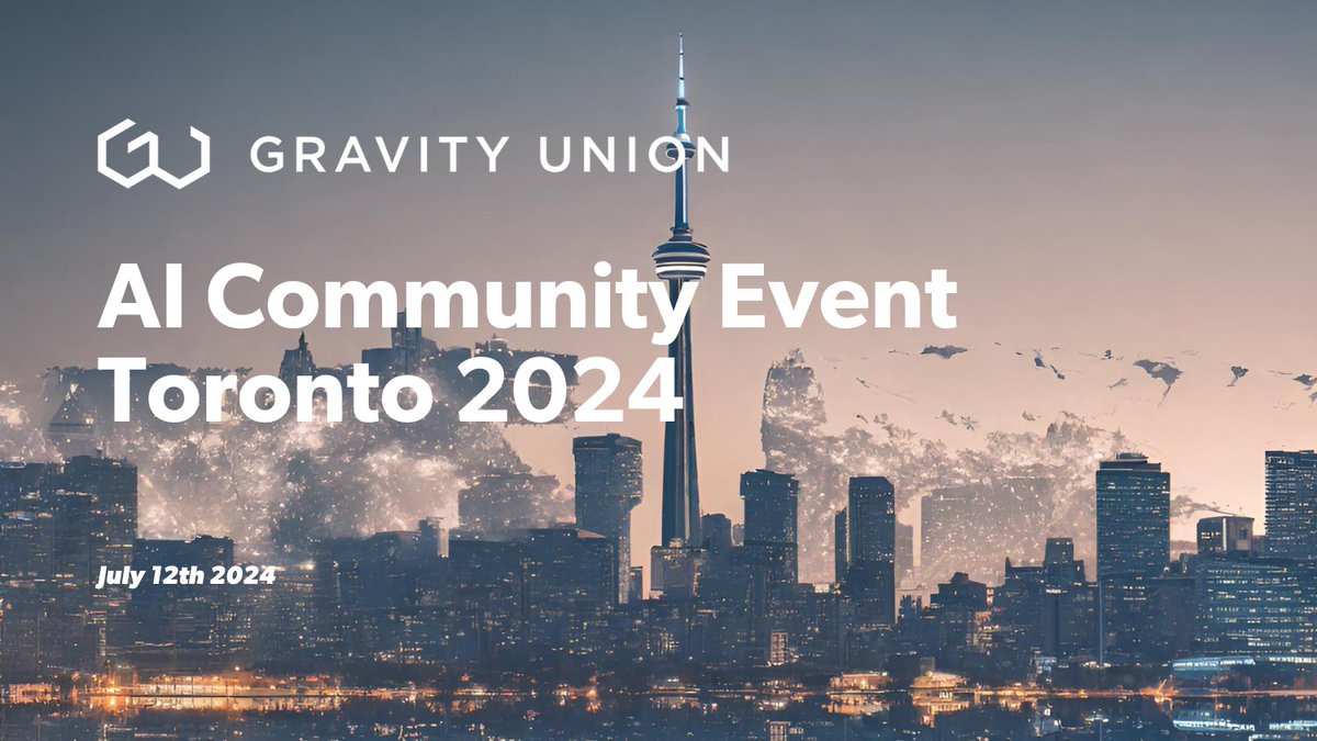 Excited to announce that <a href="/GravityUnionECM/">Gravity Union</a> is a Platinum Sponsor for the <a href="/AICommEvent/">AI Community Event</a>! Join us at the Toronto <a href="/Microsoft/">Microsoft</a> Canada HQ on July 12 to delve into the world of AI advancements. Check out details &amp; register for this free event: gravityunion.com/events/2024/ai…

#AICommunityEvent