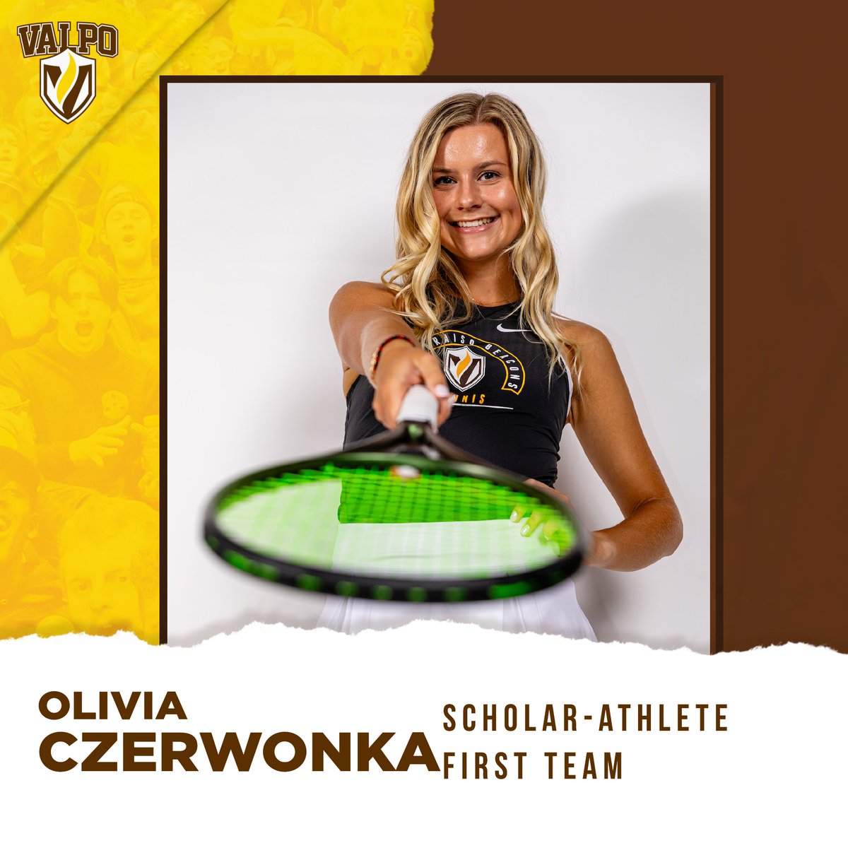 For the fourth straight season, @OliviaCzerwonka of @ValpoWT is a member of the MVC Scholar-Athlete First Team! 📝➡️ bit.ly/3w5unhH #GoValpo