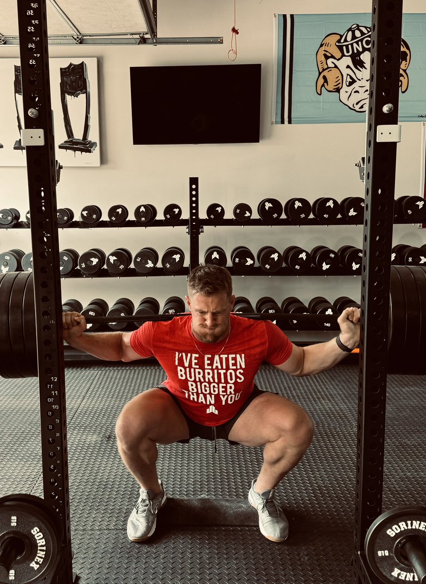 You know you want to be just like JJ 👀🏋️ Get your merch BEFORE the 2024 Charity Classic at estore.tmarks.com/jjwfoundation! What piece will you be sporting? @JJWatt | #DreamBigWorkHard