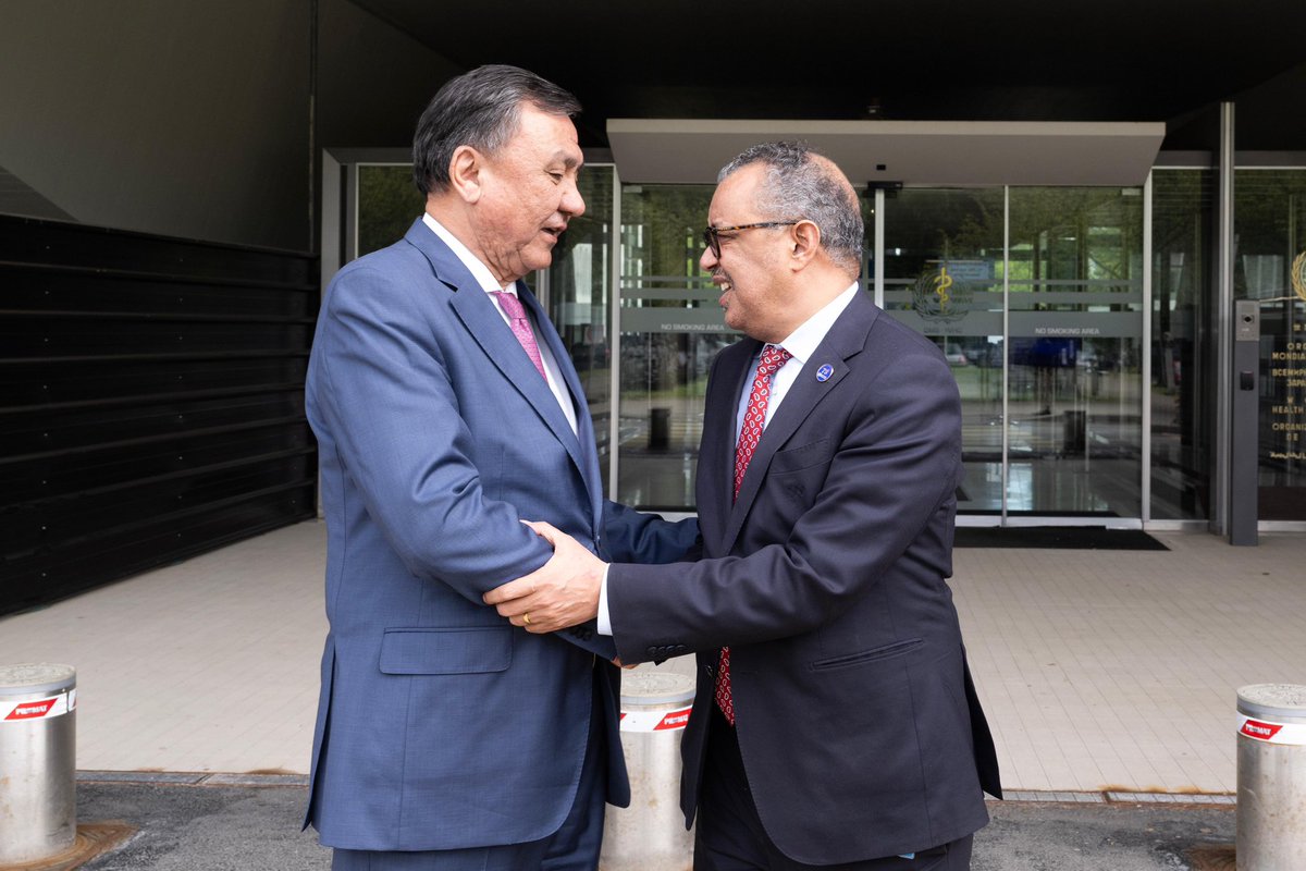 Pleased to have had a productive discussion with @DrTedros, Director-General of @WHO, in #Geneva today. We explored various opportunities to strengthen collaboration between our institutions, focusing on the implementation of our MoU and the associated roadmap for cooperation.…