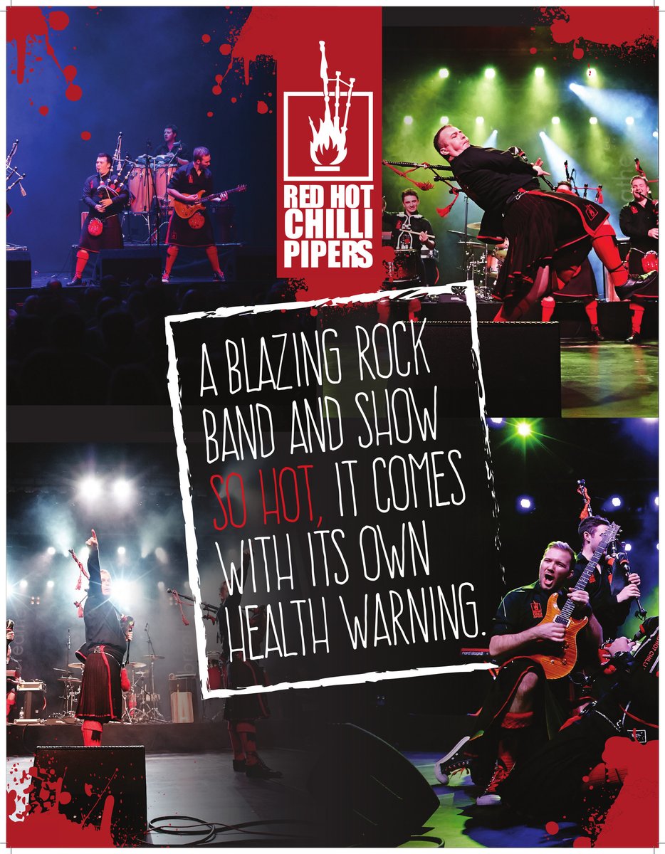 Bagpipes with attitude. Drums with a Scottish accent. It’s The Red Hot Chilli PIPERS – (NOT the Peppers!) -- a 9-piece ensemble consisting of pipers, guitarists, keyboards, and drummers! Saturday, May 4, 2024 Tickets: bit.ly/3QWhyh3