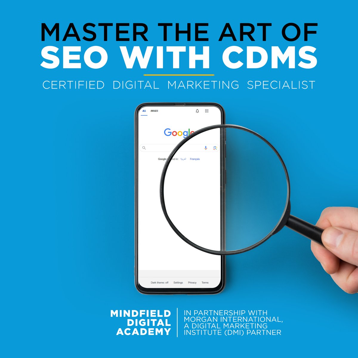 Become a globally certified SEO professional and supercharge your marketing game and career with our CDMS - Search Marketing specialized certification. Let's turn those clicks into conversions 💡

Enroll now!

#MindFieldDigital #SEO #MindFieldAcademy