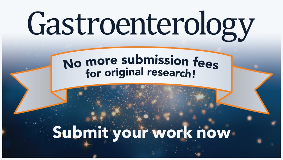 🌟NEW🌟 Gastroenterology no longer requires a payment for submissions of full-length original research articles, making it easier to submit your work.🚫💰 Submit your manuscript today! ➡️ ow.ly/4bp950Rk9f9