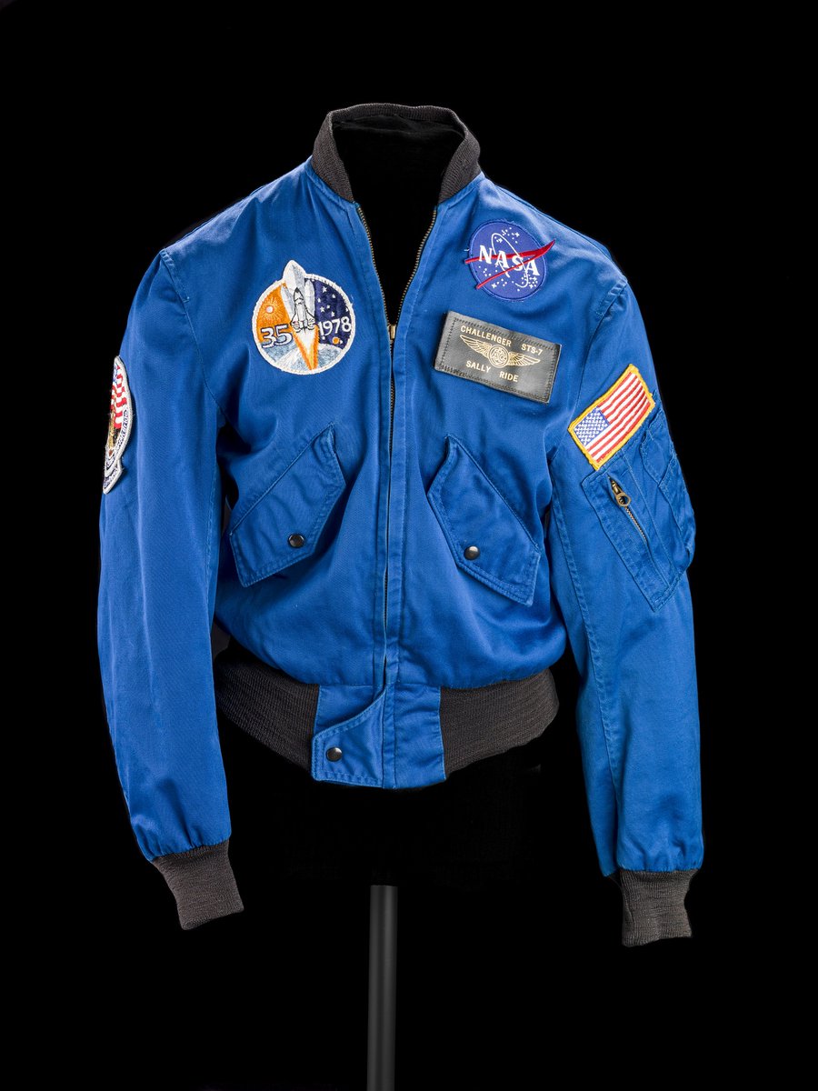 'I'd have to say April 25th, because it's not too hot and not too cold. All you need is a [flight] jacket.' - If you know, you know. 📷: Sally Ride's astronaut flight jacket: s.si.edu/3Udpo6I #AirSpacePhoto