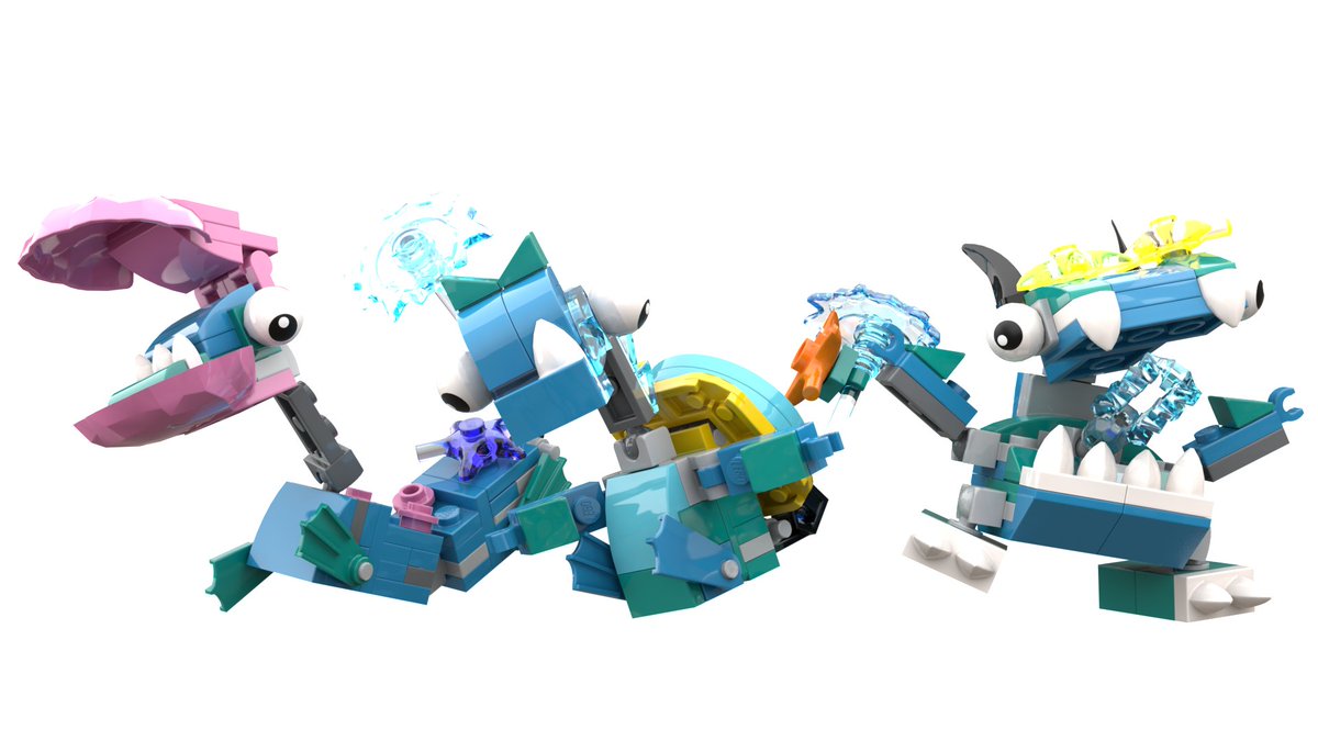 GrahamixelsLogs's tweet image. second tribe for series 1! Meet the Aquatians! #grahamixels #mixels #LEGO