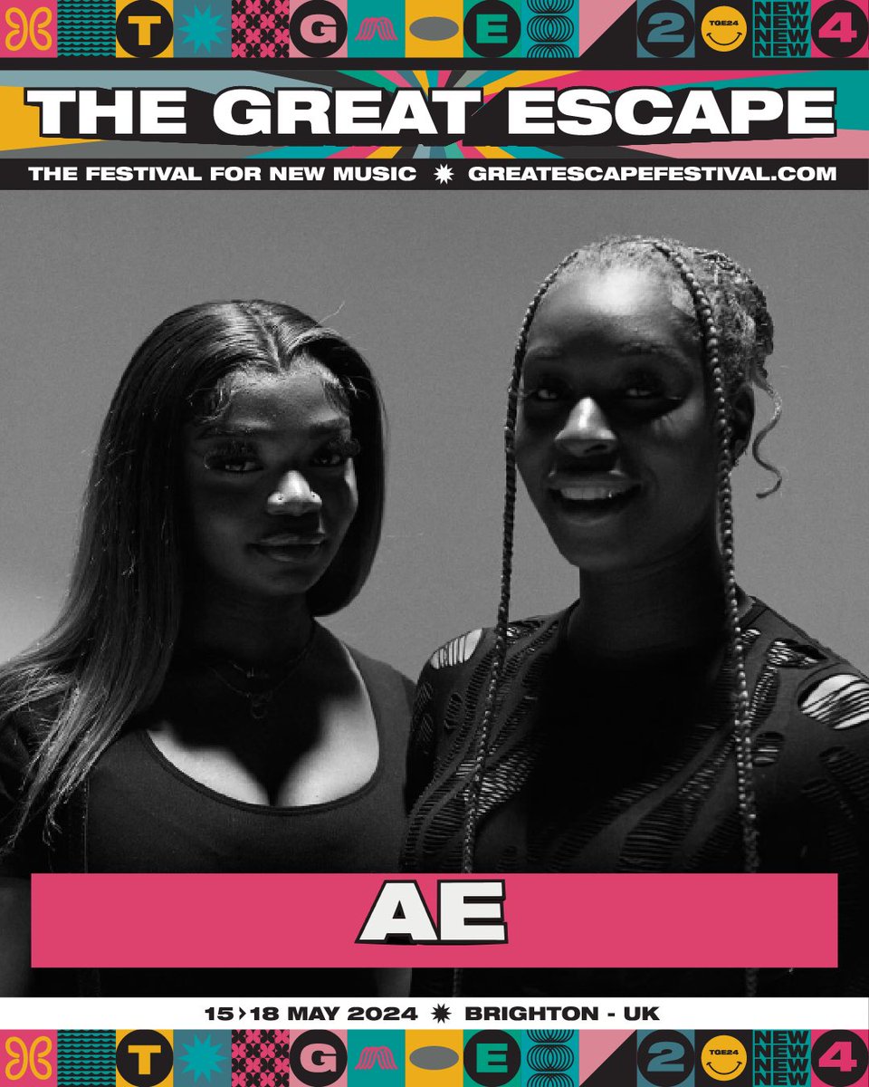 We must be doing something right 😜 AE are back outside for The Great Escape Festival in Brighton next month.

We’ll be headlining the 1Xtra stage on Saturday 18th May! See you there 🤞🏾