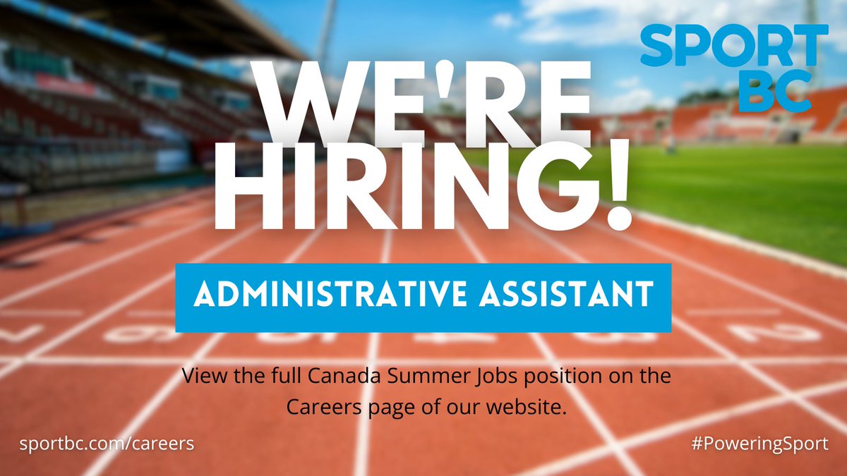 We are seeking an enthusiastic summer student to support all efforts of Sport BC, including the KidSport BC program, communications, events and membership engagement. Learn how to apply and read the full job posting on the Careers page of our website: sportbc.com/careers-2/